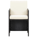 17-tlg. Garten-Essgruppe mit Kissen Schwarz Poly Rattan