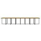 17-tlg. Garten-Essgruppe mit Kissen Grau Poly Rattan