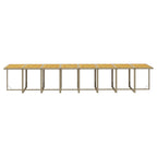 17-tlg. Garten-Essgruppe mit Kissen Beige Poly Rattan