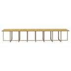 21-tlg. Garten-Essgruppe mit Kissen Poly Rattan Beige