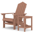 Adirondack-Gartenstuhl mit Tisch HDPE Braun