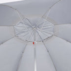 Strandschirm mit Seitenteilen Sandfarbe 215 cm