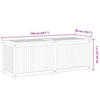 Gartenbox 150x50x55 cm Massivholz Teak