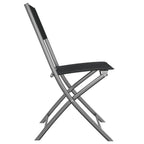 Klappbare Gartenstühle 4 Stk. Schwarz Stahl und Textilene