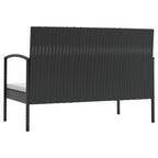 16-tlg. Garten-Lounge-Set mit Auflagen Poly Rattan Schwarz