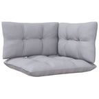 5-tlg. Garten-Lounge-Set mit Grauen Kissen Kiefernholz