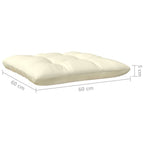 4-tlg. Garten-Lounge-Set mit Creme Kissen Kiefernholz