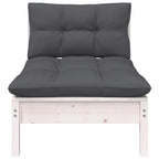 5-tlg. Garten-Lounge-Set mit Kissen Kiefer Massivholz
