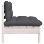 5-tlg. Garten-Lounge-Set mit Kissen Kiefer Massivholz
