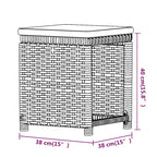 6-tlg. Garten-Lounge-Set mit Kissen Poly Rattan Grau