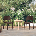 Gartenstühle 2 Stk. Mokka Polypropylen