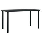 5-tlg. Garten-Essgruppe Schwarz PVC Rattan