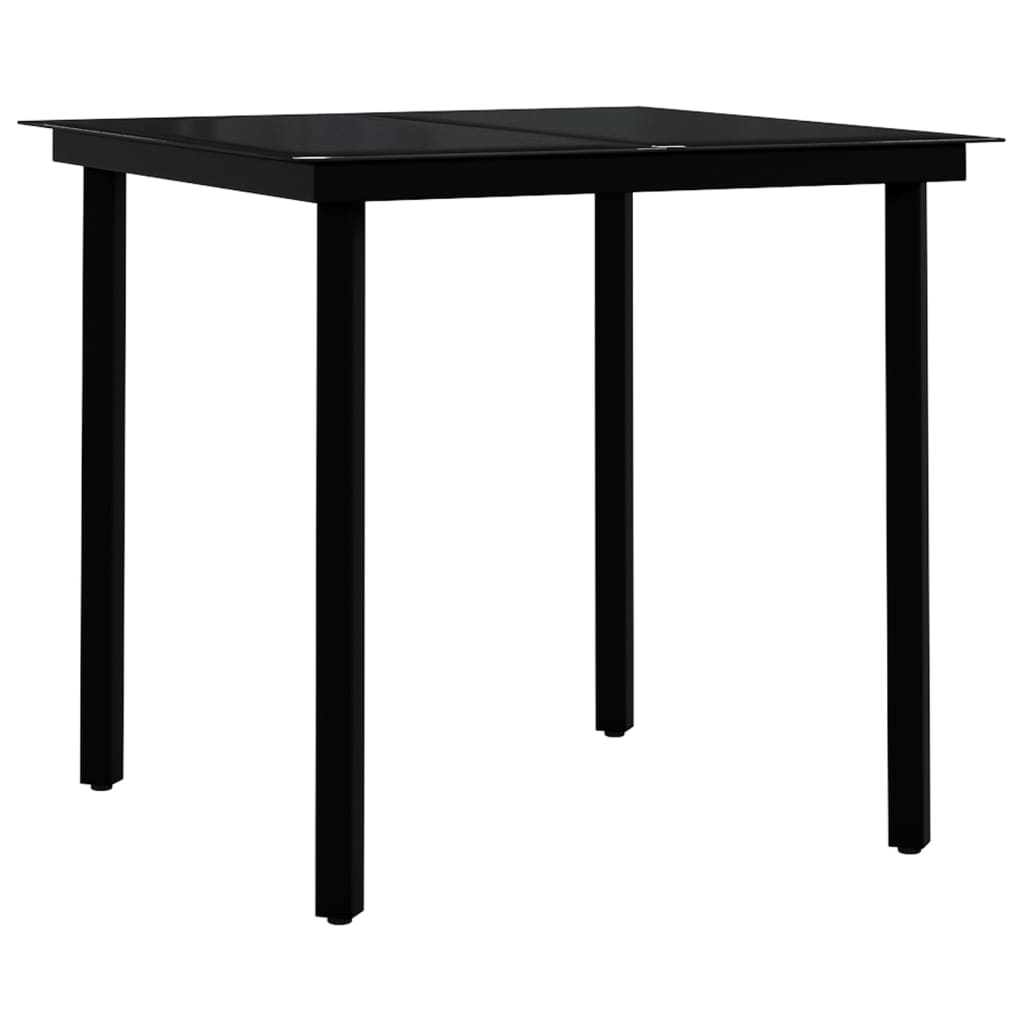 5-tlg. Garten-Essgruppe Grau und Schwarz