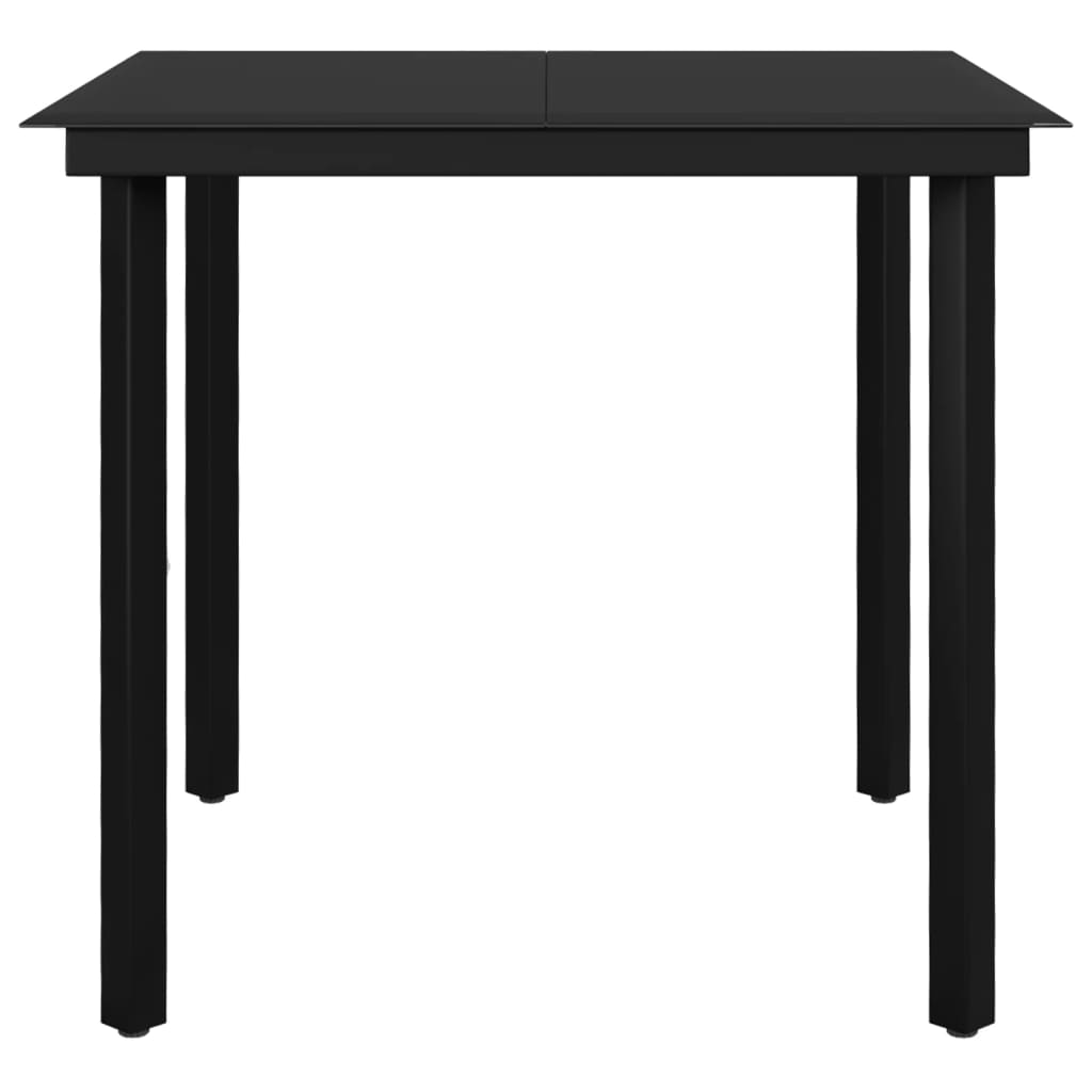 5-tlg. Garten-Essgruppe mit Auflagen Poly Rattan und Glas