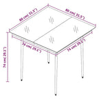 5-tlg. Garten-Essgruppe mit Auflagen Poly Rattan und Glas