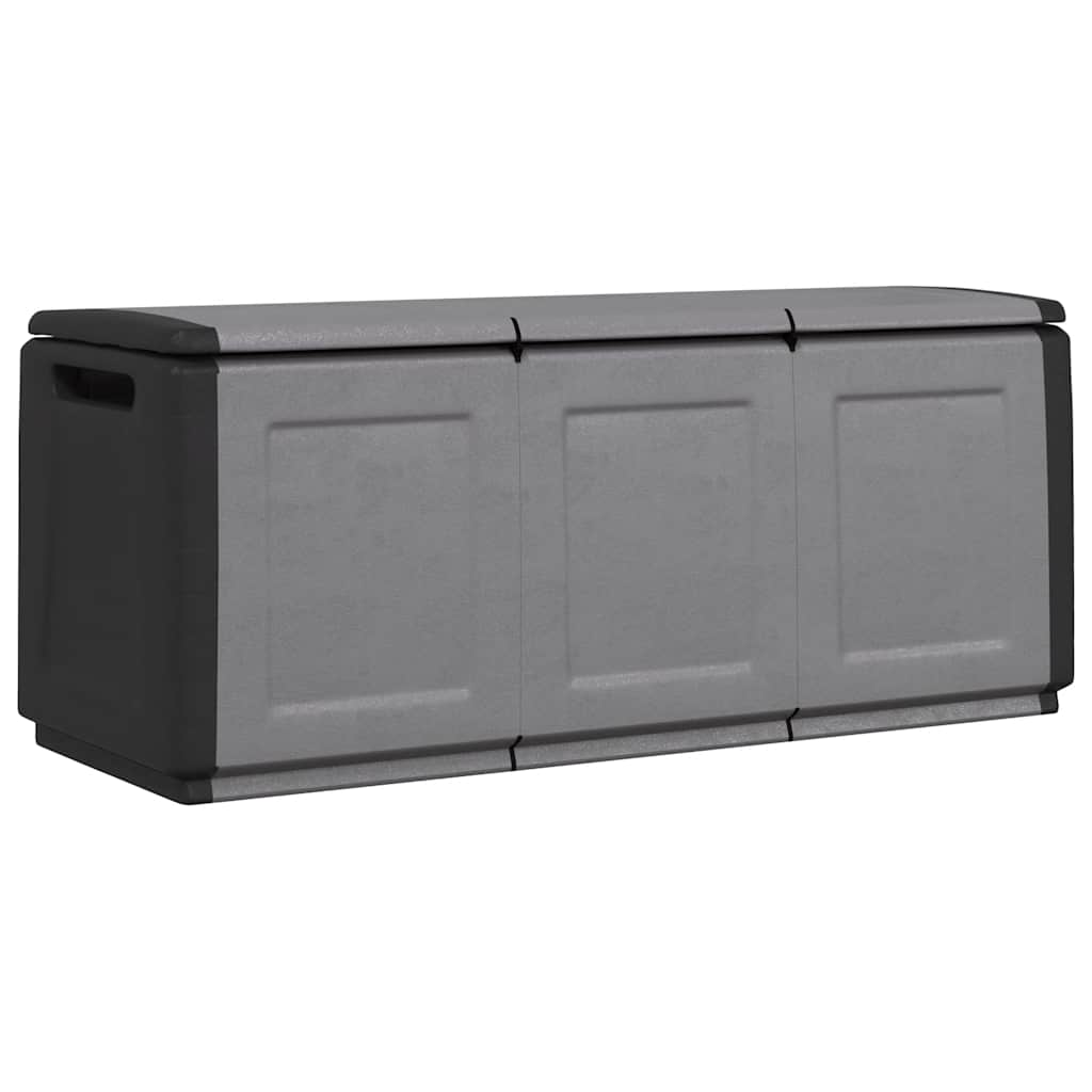 Garten Aufbewahrungsbox 138x53x57 cm 330 L Dunkelgrau Schwarz