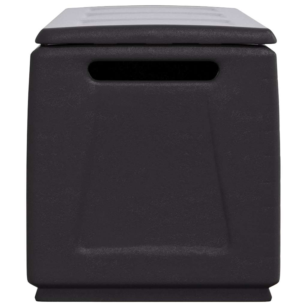 Garten Aufbewahrungsbox 138x53x57 cm 330 L Dunkelgrau Schwarz