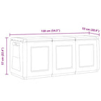 Garten Aufbewahrungsbox 138x53x57 cm 330 L Dunkelgrau Schwarz