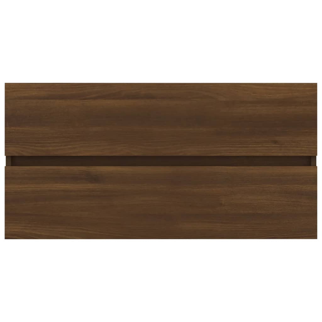 Waschbeckenunterschrank Eichen-Optik 90x38,5x45cm Holzwerkstoff