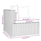 10-tlg. Garten-Lounge-Set mit Kissen Poly Rattan Schwarz