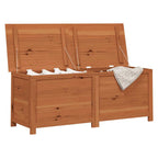 Outdoor-Kissenbox Braun 150x50x56 cm Massivholz Tanne