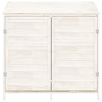Geräteschuppen Weiß 102x52x112 cm Massivholz Tanne