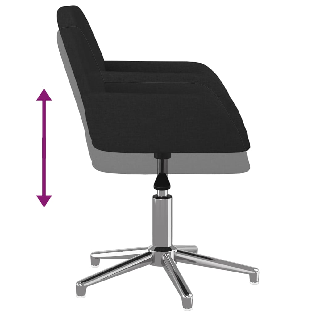 Esszimmerstühle 2 Stk. Drehbar Schwarz Stoff