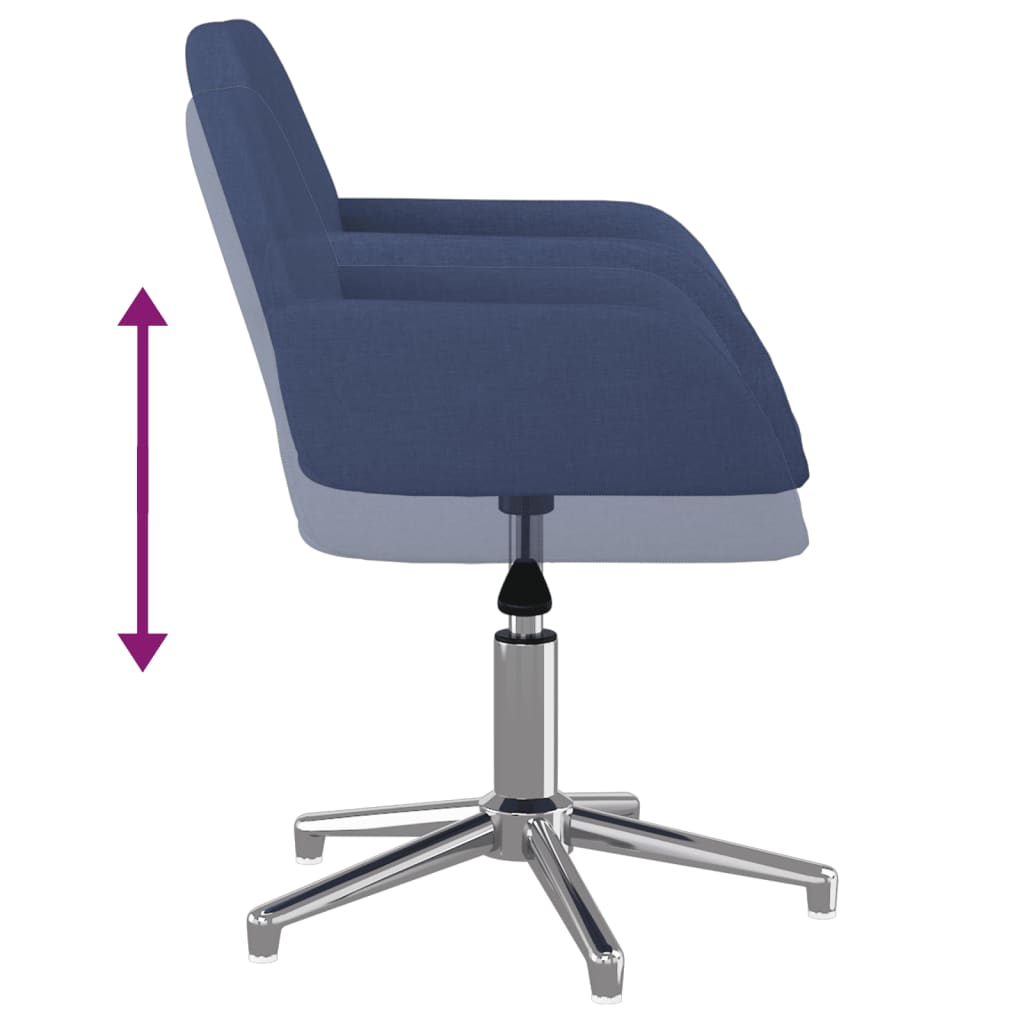 Esszimmerstühle 2 Stk. Drehbar Blau Stoff