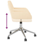 Esszimmerstühle 2 Stk. Drehbar Creme Stoff