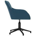 Esszimmerstühle 2 Stk. Drehbar Blau Samt