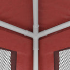 Partyzelt mit 6 Mesh-Seitenwänden Rot 3x6 m HDPE