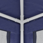 Partyzelt mit 8 Mesh-Seitenwänden Blau 3x9 m HDPE