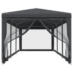 Partyzelt mit 8 Mesh-Seitenwänden Anthrazit 3x9 m HDPE