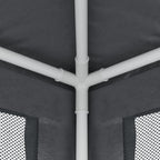 Partyzelt mit 10 Mesh-Seitenwänden Anthrazit 3x12 m HDPE