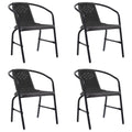 Gartenstühle 4 Stk. Rattan-Optik Kunststoff und Stahl 110 kg