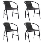 Gartenstühle 4 Stk. Rattan-Optik Kunststoff und Stahl 110 kg