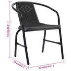 Gartenstühle 4 Stk. Rattan-Optik Kunststoff und Stahl 110 kg