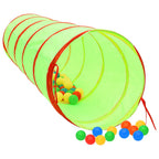 Spieltunnel mit 250 Bällen Grün 175 cm Polyester