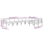 9-tlg. Garten-Lounge-Set mit Kissen Aluminium Anthrazit