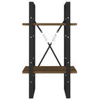 Bücherregal 2 Fächer Braun Eiche-Optik 40x30x70cm Holzwerkstoff