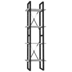 Bücherregal 4 Fächer Grau Sonoma 40x30x140 cm Holzwerkstoff