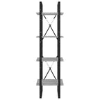 Bücherregal 4 Fächer Grau Sonoma 40x30x140 cm Holzwerkstoff
