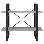 Bücherregal 2 Fächer Grau Sonoma 80x30x70 cm Holzwerkstoff