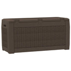Gartentruhe Braun 119x48x60 cm Polypropylen