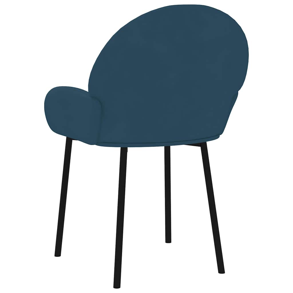 Esszimmerstühle 2 Stk. Blau Samt