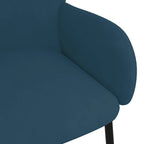 Esszimmerstühle 2 Stk. Blau Samt
