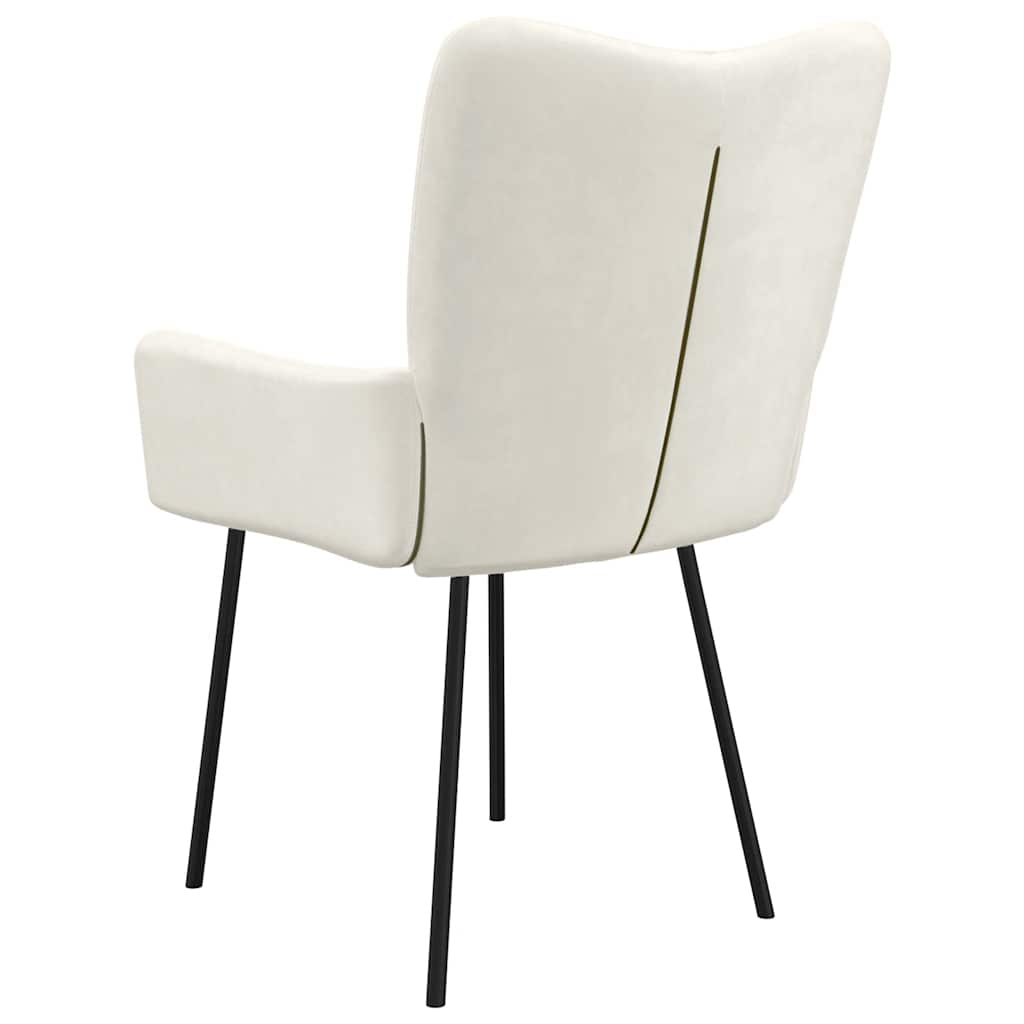 Esszimmerstühle 2 Stk. Creme Samt