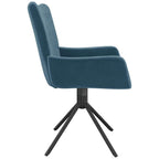 Esszimmerstühle 2 Stk. Drehbar Blau Samt