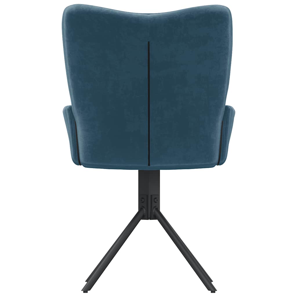 Esszimmerstühle 2 Stk. Drehbar Blau Samt