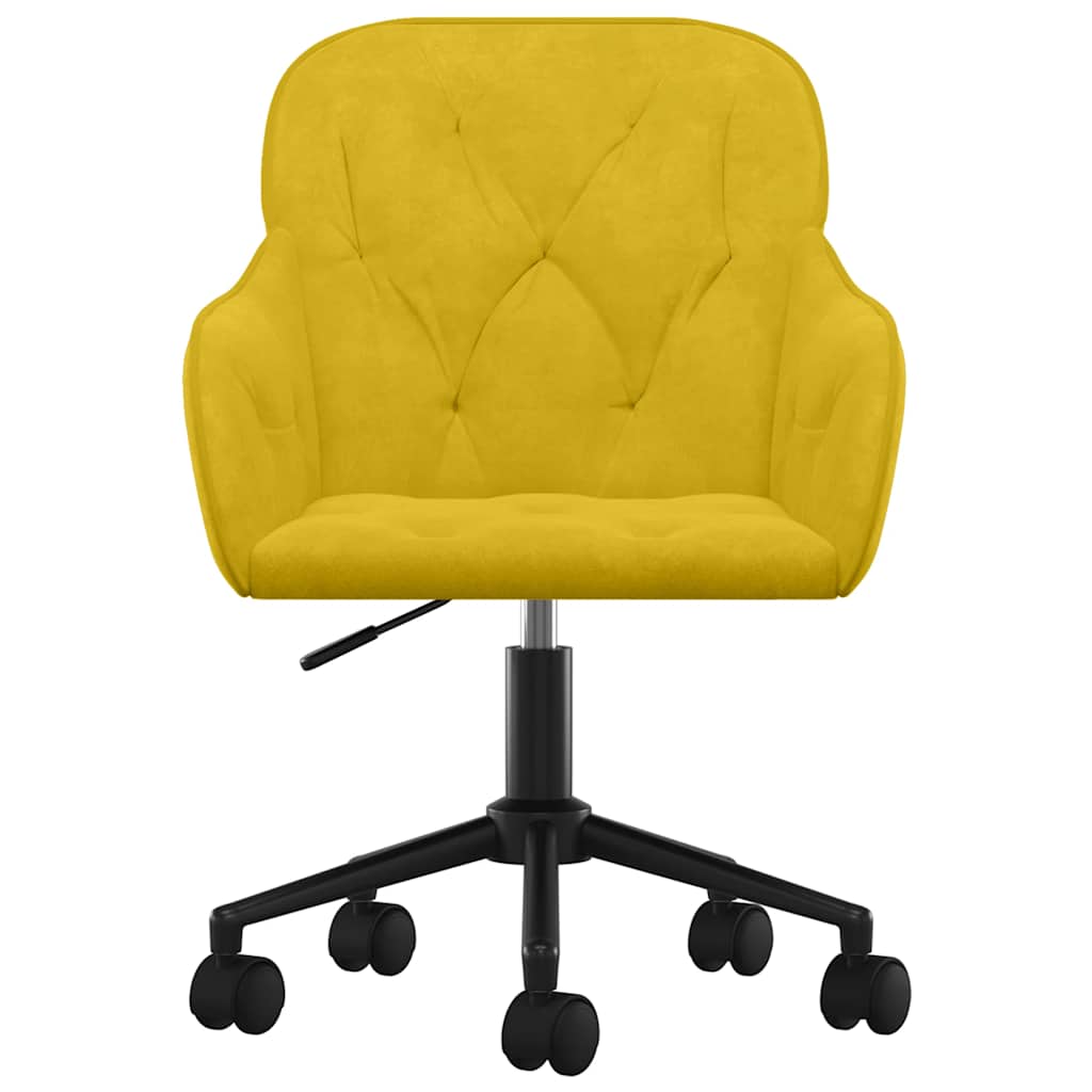 Bürostuhl Drehbar Gelb Samt